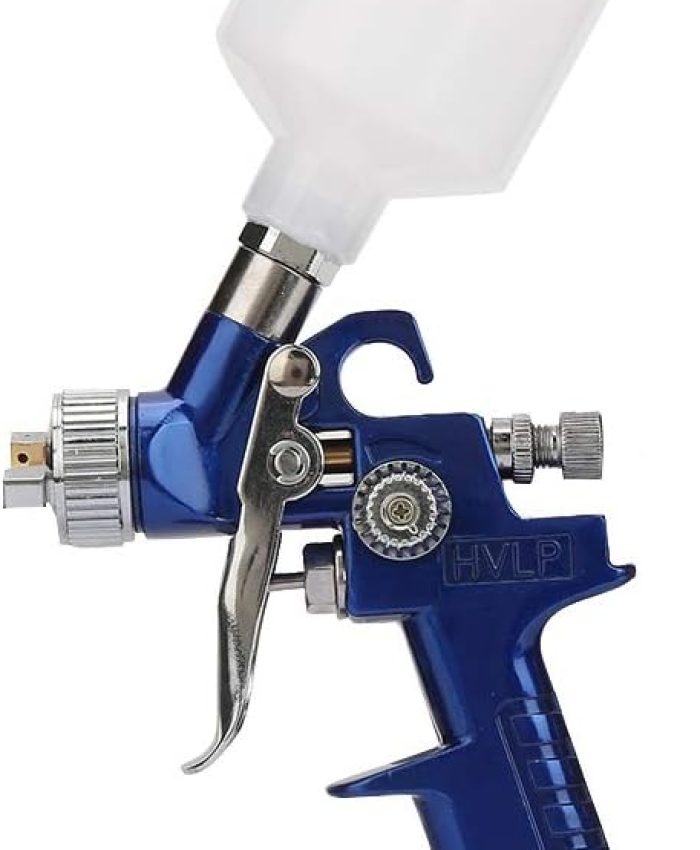 Raguso Pistolet à peinture à l&rsquo;huile – Pulvérisateur de peinture pneumatique avec 1 aérographe pour la circulation de l&rsquo;air ou la peinture (calibre 0,8 mm)