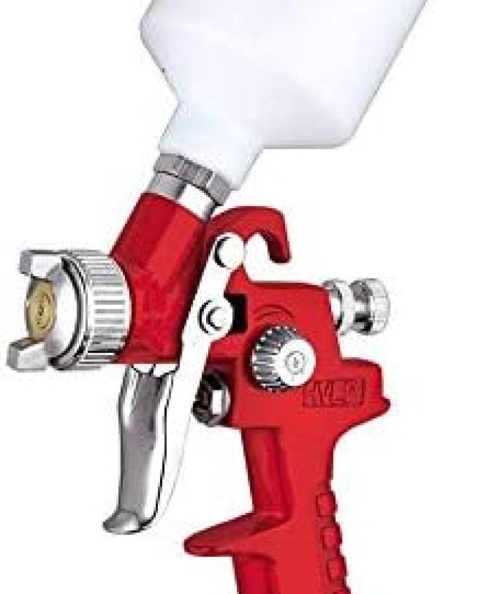 Pistolet à Peinture HVLP Pneumatique a pulverisation a gravite avec Remplissage 100ml Buse 0,8mm
