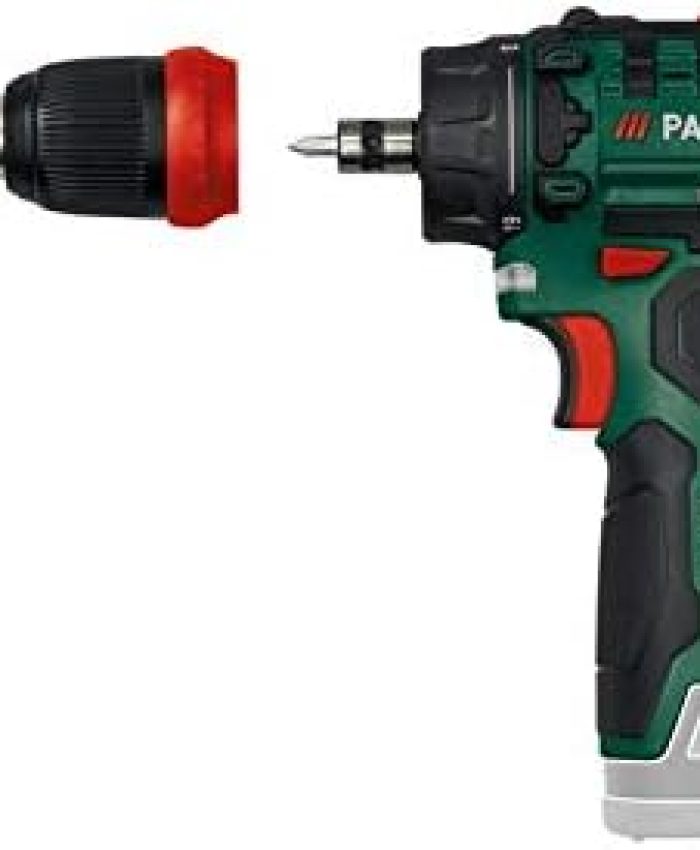 Perceuse sans fil Parkside PBSA 12 X12V, verrouillage de broche, LED, en coffret (sans chargeur ni batterie)