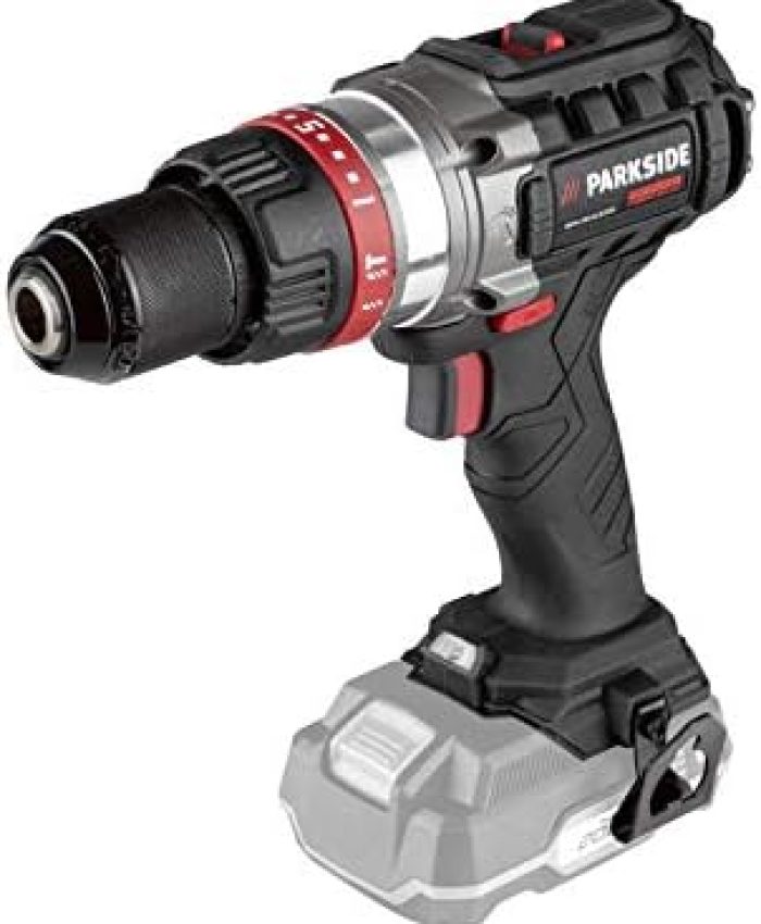Perceuse à percussion sans fil Parkside PABSP 20- Li X20V, sans balais, 2 vitesses, LED (en mallette de transport, sans batterie ni chargeur)