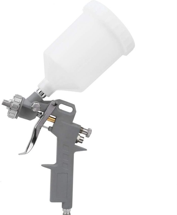 Ensemble de Pistolets pulvérisateurs, Pistolet à Peinture Automobile 600 ML Pulvérisateur de Peinture pneumatique en Alliage d&rsquo;aluminium Feeding Airbrush Atomization for Furniture Clear Car Ba