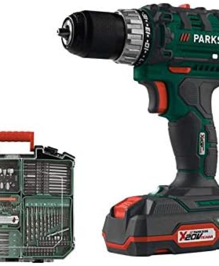 Perceuse-visseuse sans fil X20V PABS 20-Li, avec 2 batteries lithium-ion, accessoires 73 pièces