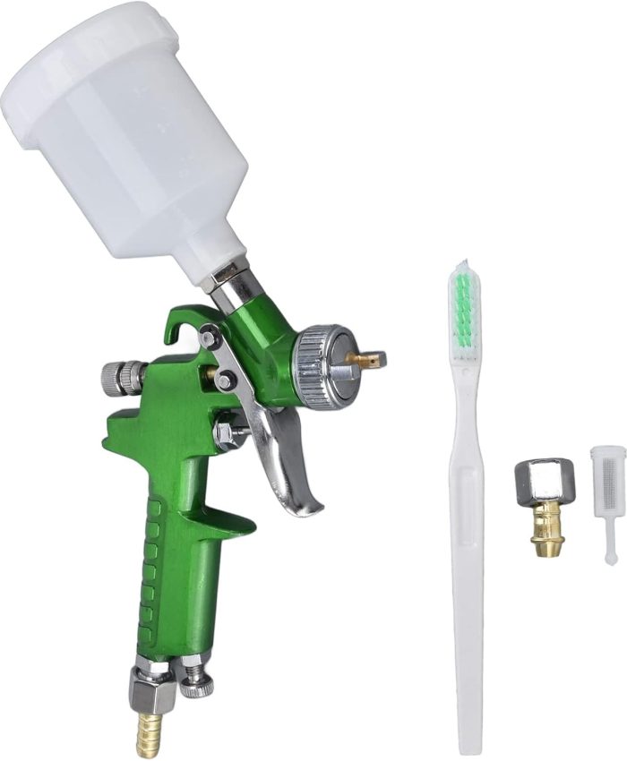 Pulvérisateur de peinture à air, pistolet de pulvérisation à gravité Pistolet de pulvérisation pneumatique en aluminium Multi Function Action Pistolet à air à haute atomisation Pulvérisateur de peintu
