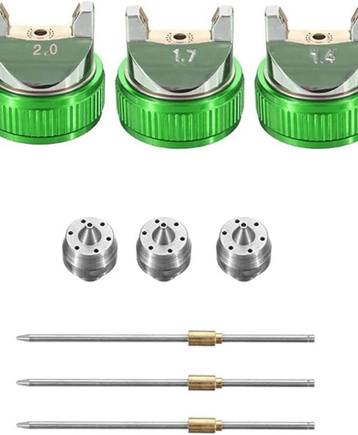 Pistolet à Peinture Professionnel HVLP 1.4/1.7/2. Buse de 0mm Pneumatique pneumatique pneumatique Pistolet à Pistolet à Peinture à Outils de réparation Automobile (Color : Green)