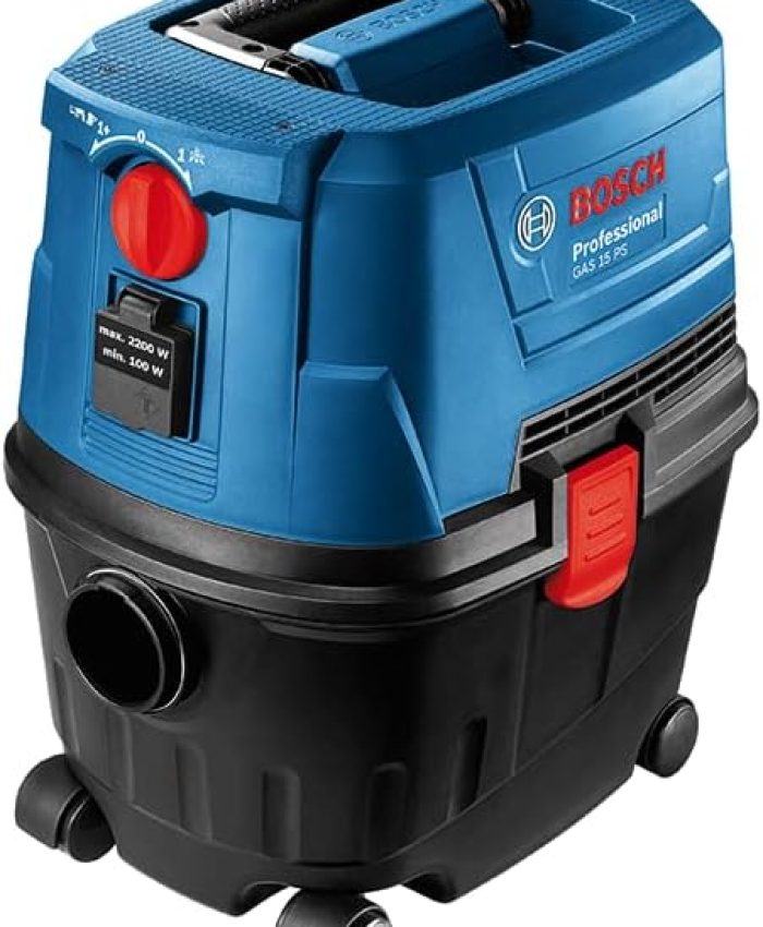 Bosch Professional 06019E5100, Bosch-Aspirateur Eau Et Poussière 1100W 270 Mbar 53 L/Sec-Gas 15 PS, Multicolore, 1100 W, 15 Liters