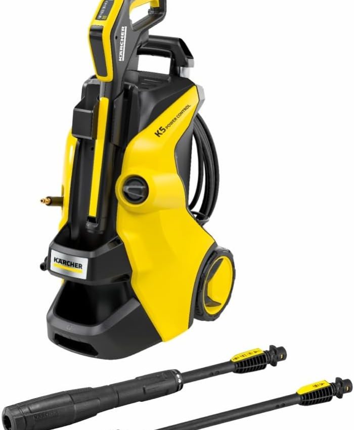 Kärcher Nettoyeur Haute Pression K 5 Power Control, Pression : max. 145 bar, Débit : 500 l/h, Surface : 40 m²/h, Filtre à Eau, Poids : 13 kg, Flexible et Pistolet Haute Pression, Rotabuse, Lance