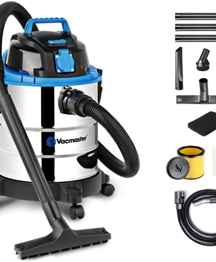 Vacmaster VQ1220SC 1250W 20L Aspirateur Eau et Poussière,Fonction Soufflerie, Puissant Professionnel Industriel Aspirateur avec & sans Sac