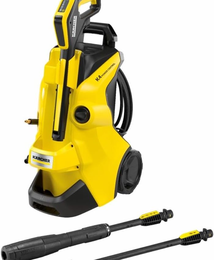 Kärcher Nettoyeur Haute Pression K 4 Power Control, Pression : max. 130 bar, Débit : 420 l/h, Surface : 30 m²/h, Filtre à Eau, Poids : 11,5 kg, Flexible et Pistolet Haute Pression, Rotabuse, Lance