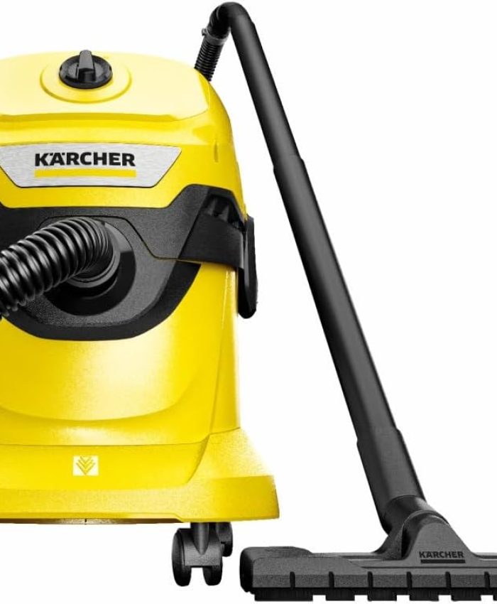 Kärcher Aspirateur sec et humide WD 4 P S V-20/5/22, bouchon, filtre plat plié, boîte à filtre brevetée, fonction de nettoyage du filtre en feutre, 1100 W, 25 l, tuyau d&rsquo;aspiration 2,2 m