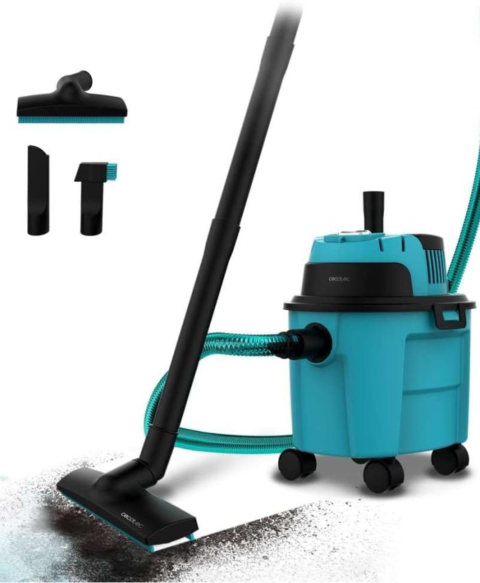Cecotec Aspirateur Filaire Conga Rockstar Wet & Dry. Aspirateur de Jardin Compact 10L, 1000W, léger, Compact, Double Fonction d&rsquo;aspiration et de soufflage, Accessoires