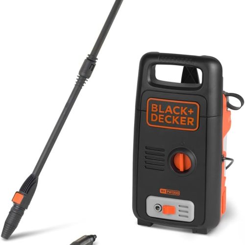 BLACK+DECKER Nettoyeur Haute Pression BXPW1300E (1300 W, 100 Bar, 390 l/h)