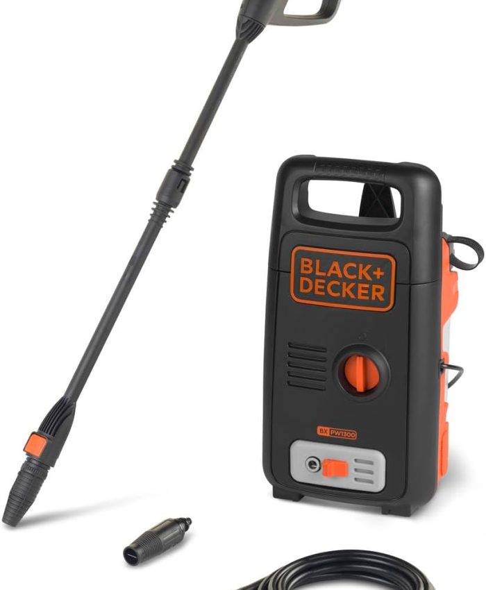 BLACK+DECKER Nettoyeur Haute Pression BXPW1300E (1300 W, 100 Bar, 390 l/h)