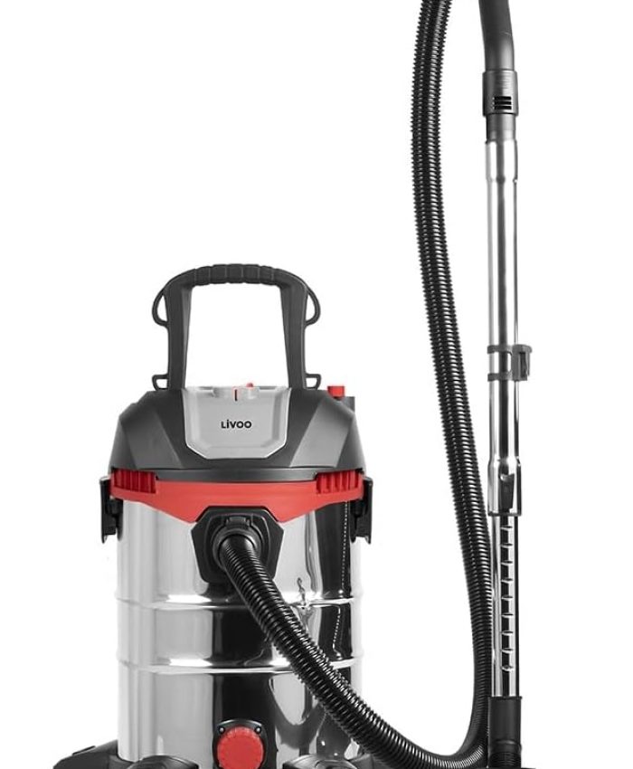 Livoo – Aspirateur Eau et Poussière DOH124 – Cuve 23L, 18 KPA, 1400 W | Aspiration & Soufflerie | Aspirateur de Chantier Puissant et Polyvalent Sans Sac
