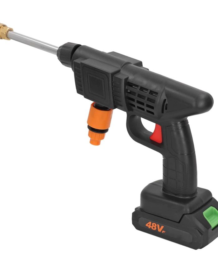 Laveuse à Pression Sans Fil, 90bar 3-5m Portée 400W Pistolet de Nettoyeur Haute Pression Électrique Nettoyeur de Voiture à Haute Pression pour Voiture, Mur, Sol, Nettoyage de Vitres