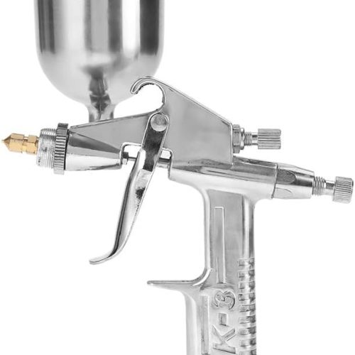 Pistolet de Peinture en aérosol de pulvérisation d&rsquo;air de buse de 0,5 mm, Mini Pistolet de pulvérisation de Peinture pneumatique Professionnel en Aluminium K-3 pour l&rsquo;automobile, Les Meubles, Le Mur,
