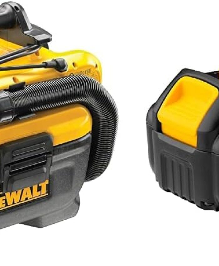 DeWalt – Aspirateur de Chantier Classe L – DCV584L-QW & Batterie XR 18V 4 Ah Li-ION – DCB182-XJ – Compatible avec Tous Les Outils XR 18V Bricolage et Jardin Témoin de Charge Lumineux