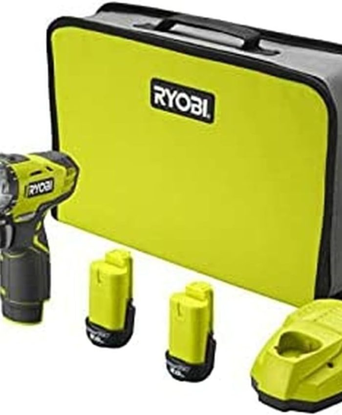Perceuse-visseuse sans fil RYOBI 12V avec 2 batteries 2,0 Ah et chargeur RCD1201-220S