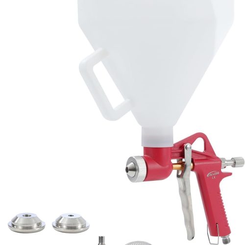 Orazio Pistolet à Crépir Pneumatique 5L 3 Buses, Pistolet à Peinture Texturée Alimentation par Trémie pour Plafond Mur Rendu Cloison Sèche Plâtre Peinture 221471