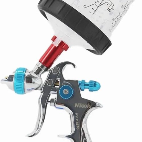 Pistolet à Peinture Pistolet pulvérisateur avec réservoir de mélange adaptateur Pistolet pulvérisateur pneumatique 600cc ou 400cc avec réservoir sans lavage à connexion rapide Gobelet de mélange de pe