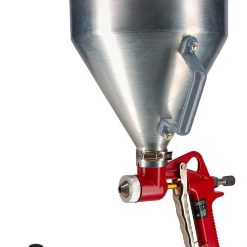 Pistolet à crépir pneumatique godet metal 4,5l + 3 buses – Crépi intérieur et extérieur enduit de finition