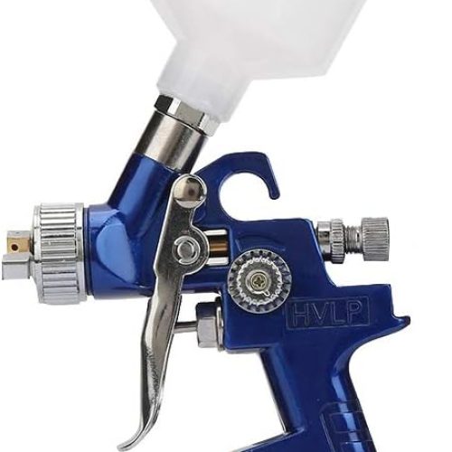 Jenngaoo HVLP H2001 Mini Pistolet de Pulvérisation HVLP avec 0.8/1.0 mm pour Peinture Métallique Gravité Aérographe Voiture Pistolet de Pulvérisation Peinture à l&rsquo;huile Outils Pneumatiques(0.8mm)