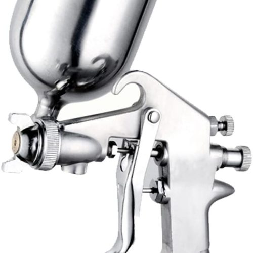 Pistolet à Peinture Pneumatique avec 400 ML Tasse Supérieure, F75 Pulvérisateur de Peinture à Air de Finition Revêtement de Voiture Haute Atomisation, Pistolet Peinture à Air pour Voiture, Meubles