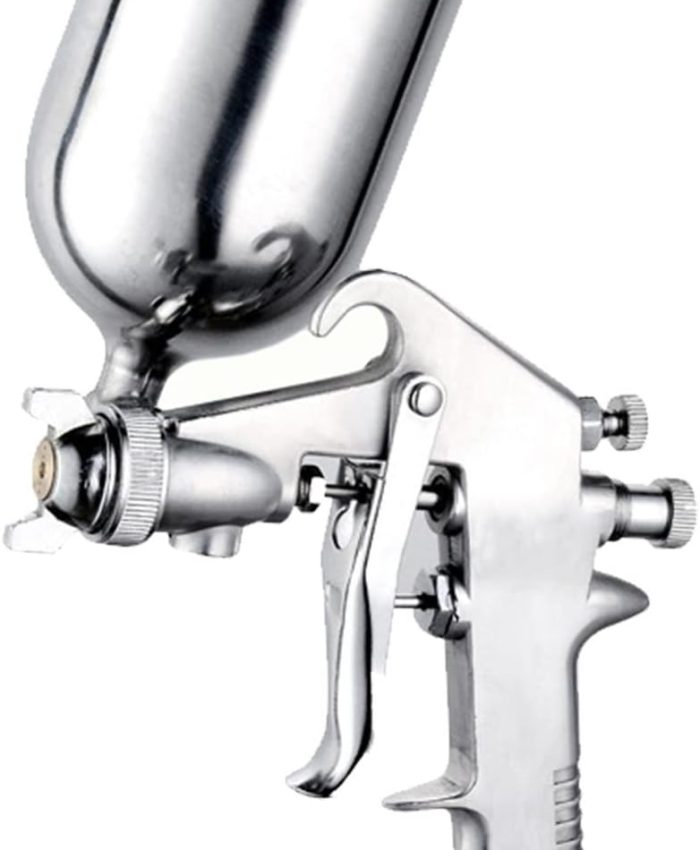 Pistolet à Peinture Pneumatique avec 400 ML Tasse Supérieure, F75 Pulvérisateur de Peinture à Air de Finition Revêtement de Voiture Haute Atomisation, Pistolet Peinture à Air pour Voiture, Meubles