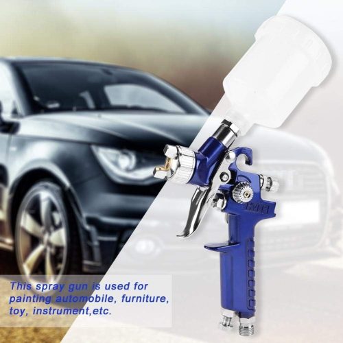 Pistolet à Peinture 125 ML 1.0mm Buse Pistolet de Pulvérisation d&rsquo;air Mini Pistolet Pneumatique pour Réparation de Voiture Meuble