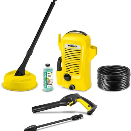 Kärcher Nettoyeur Haute Pression K 2 Universal Edition Home, Pression : max. 110 bar, Débit : 360 l/h, Surface : 20 m²/h, Poids : 3,8 kg, Flexible et Pistolet Haute Pression, Rotabuse, Home Kit