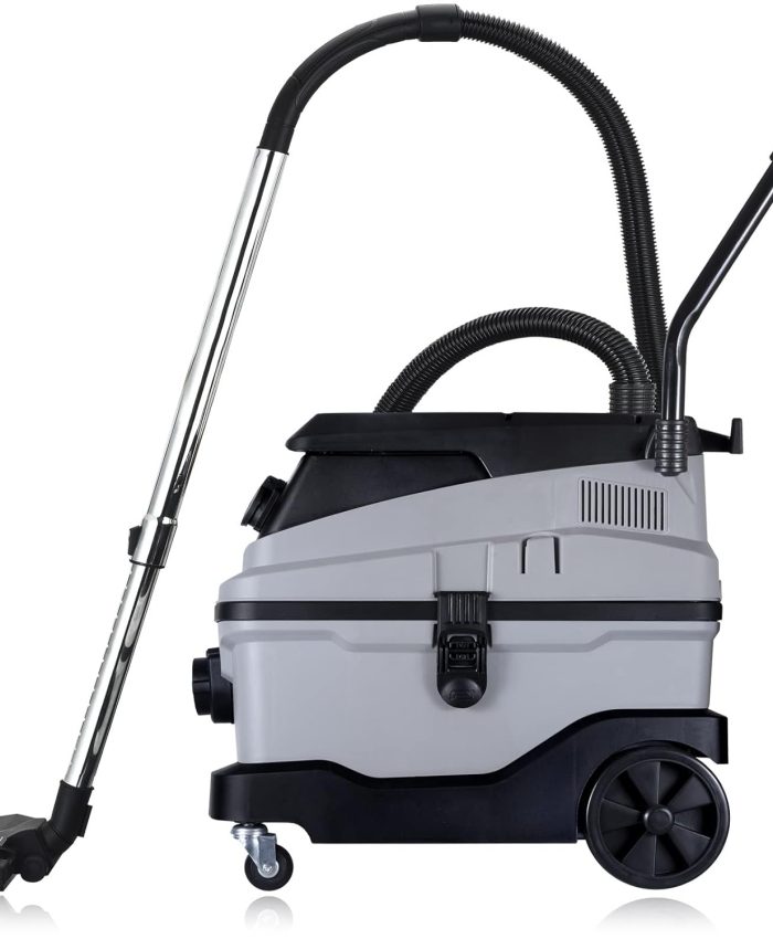 Werku WK401450, Aspirateur Sec-Humide, Qualité Professionnelle, Puissance 1600 W, Réservoir 30 L, Synchronisation Outils Électriques 2000 W, Filtre HEPA, Filtre Eau, Filtre Éponge