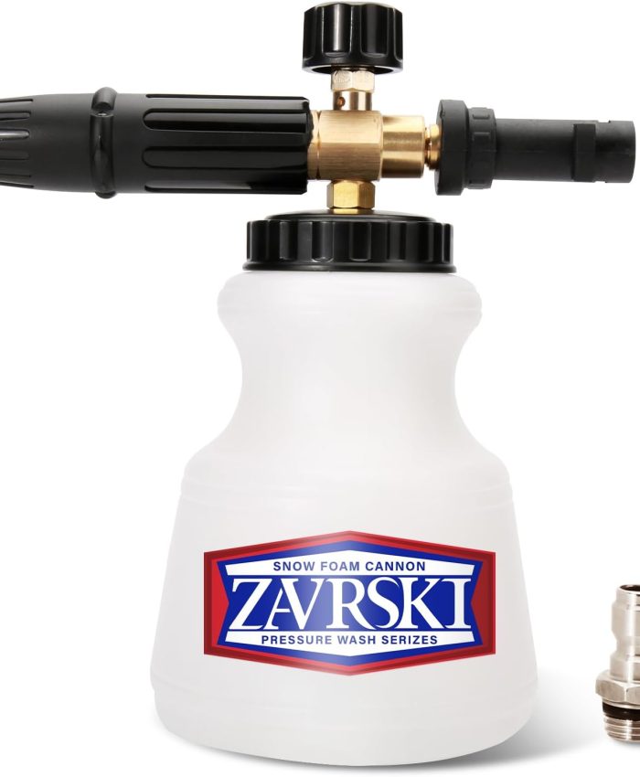 Zavrski Canon a mousse Voiture nettoyeurs haute-pression pour Karcher K2 K3 K4 K5 K6 K7 1L Canon à mousse produit nettoyage voiture avec un connecteur rapide de 1/4 pouce pistolet