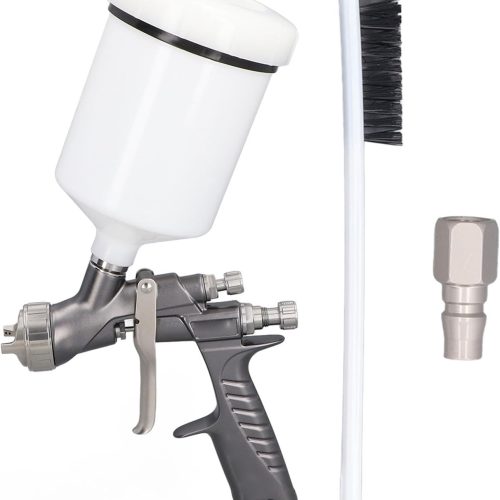 Mavaol HVLP Pistolet à peinture avec buse 1,3 mm, pulvérisateur pneumatique de 600 ml pour brume uniforme, peintures métalliques et nacrées, poignée ergonomique et contrôle l&rsquo;air