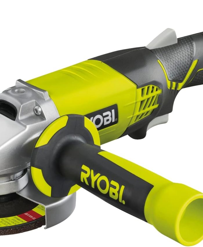 RYOBI – Meuleuse d&rsquo;Angle Électrique Sans Fil 18V ONE+ Ø115mm – Utilisations sur Métal, Pierre, Parpaing& wolfcraft 1663000 Kit découverte de 5 Disques pour meuleuses ø 115 mm vert