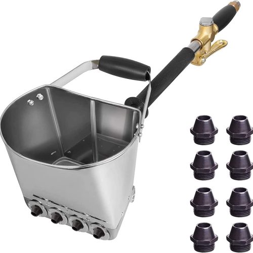 Pulvérisateur de Mortier Multifonctionnel Ciment Mortier Pistolet Pistolet à Trémie Pulvérisateur de Plâtre Pistolet Pulvérisateur Pistolet à Peinture avec 4 Jet Hopper (pour Mur)
