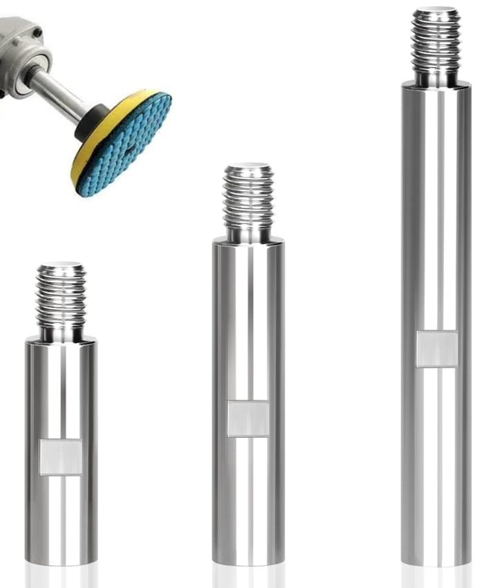 SRTSTR 3 Pièces Tiges d&rsquo;extension de Meuleuse d&rsquo;angle en Alliage d&rsquo;aluminium Meuleuse Rallonge M14 Rallonge de Meuleuse d&rsquo;angle 75mm/100mm/140mm Adaptateurs Bielle pour Machine à Polir Meulage