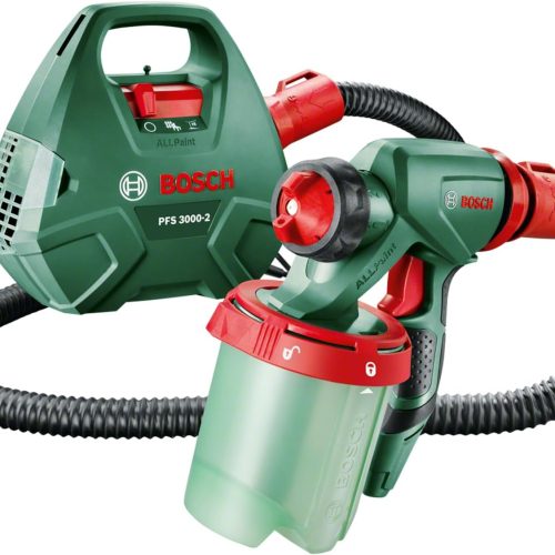 Bosch Home and Garden Pistolet à Peinture Filaire PFS 3000-2 (650W, dans Une Boîte en Carton) + Constant Feed Récipient à peinture pour Bosch PSF 3000-2, PFS 5000 E Capacité 1000 ml
