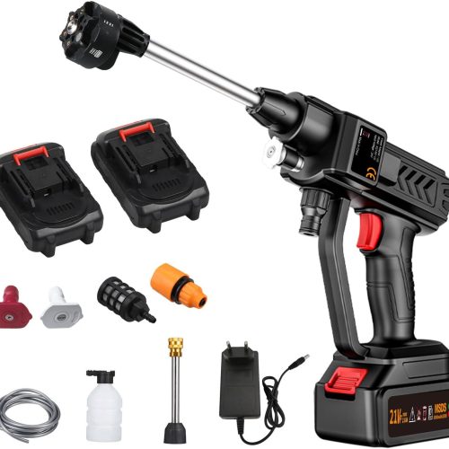 Shkalacar Pressure Washer,300W Nettoyeur Haute Pression sans Fil Portable,Laveuse électrique sans Fil Machine à Laver Hautepour Voitures Maison Jardin