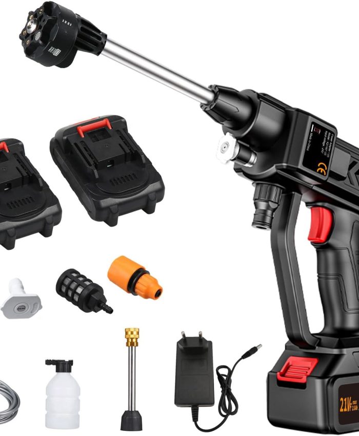 Shkalacar Pressure Washer,300W Nettoyeur Haute Pression sans Fil Portable,Laveuse électrique sans Fil Machine à Laver Hautepour Voitures Maison Jardin