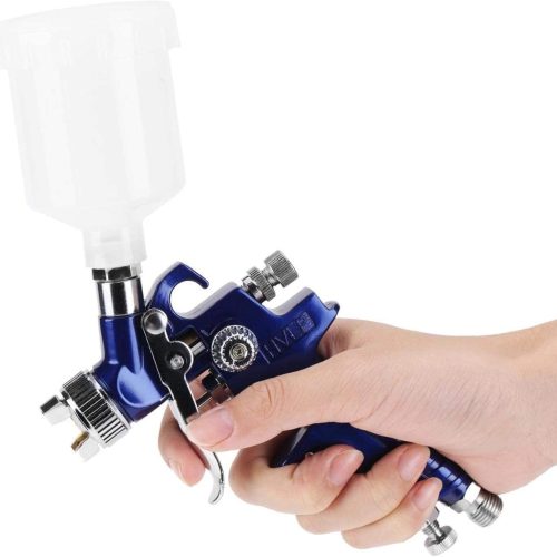 Pistolet à peinture, pistolet pneumatique H-2000A de pistolet pneumatique professionnel H-2000A 0.8/1.0mm mini pistolet pneumatique 125ml pour la réparation de peinture de voiture(H-2000A 0.8mm)