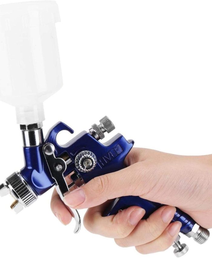 Pistolet à peinture, pistolet pneumatique H-2000A de pistolet pneumatique professionnel H-2000A 0.8/1.0mm mini pistolet pneumatique 125ml pour la réparation de peinture de voiture(H-2000A 0.8mm)
