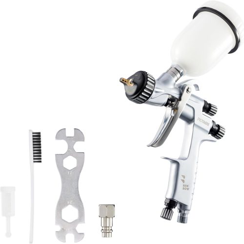 BenBow Pistolet à Peinture PK70 Mini – MP 0,8 mm – Pistolet à air comprimé Professionnel – Pistolet pulvérisateur avec gobelet en Plastique de 100 ML