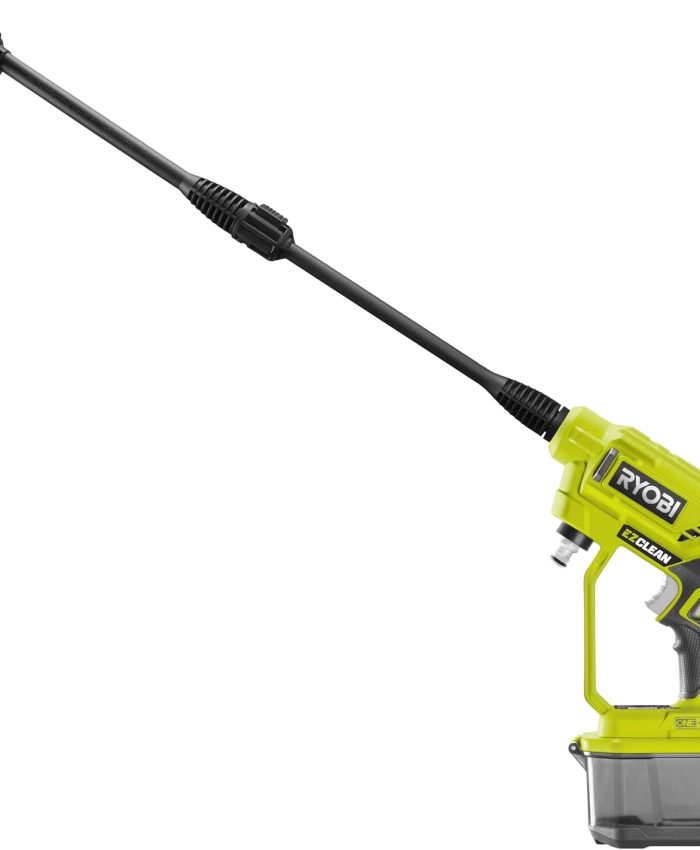 Ryobi – Pistolet Haute Pression 18V – 22 Bars – 182 L – buse 3-en-1 – kit de siphonnage 6 m Inclus avec crépine et Filtre intégrés – Vendu sans Batterie ni Chargeur – RY18PW22A-0