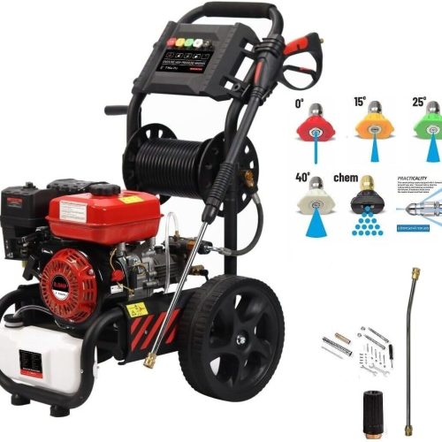 Nettoyeur Alimenté au gaz haute pression à essence DEALOURUS 8.0HP Nettoyeur à haute pression motorisée – 3950psi/272Bar