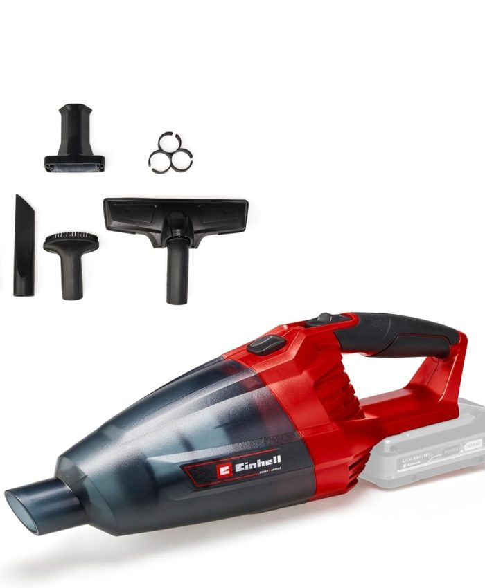 Einhell Aspirateur à main sans fil TE-VC 18 Li Solo -Système Power X-Change (Livré avec accessoires (Buse, buse à rainures…) Livré sans Batterie ni Chargeur
