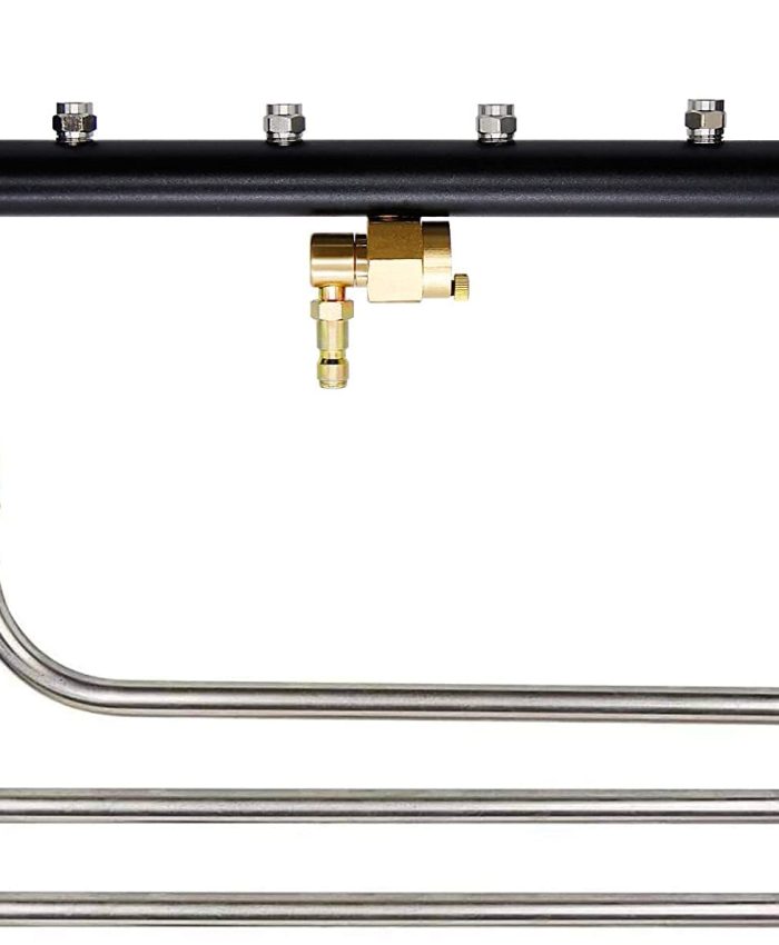 YUET Balai d&rsquo;eau de Lavage de Voiture, 2 en 1 pour Nettoyeur Haute Pression, Nettoyeur de Surface de 16 inch avec 4 Buses, 3 Tiges d&rsquo;extension, 4000 PSI 40 cm, 1/4&Prime; Connexion Rapide