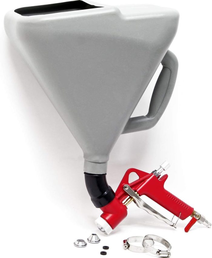 WilTec Pistolet à crépir pneumatique Pulvérisateur de Peinture Pistolet à Enduit Plâtres Godet de 75l