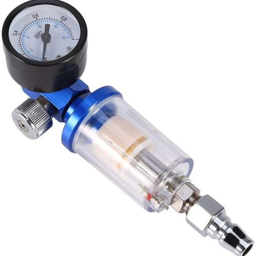 Yosoo Pistolet pulvérisateur pneumatique avec régulateur de Pression + Filtre séparateur d&rsquo;huile Outil séparateur