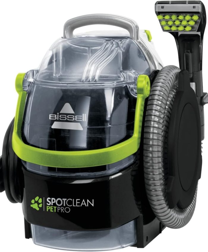 BISSELL SpotClean Pet Pro – Nettoyeur Taches d&rsquo;Animaux – Aspirateur Shampouineuse – Nettoyeur Tapis, Voiture et Tissus d&rsquo;Ameublement – Accessoires Inclus – 750W – Compact et Puissant – 84dB – 15585