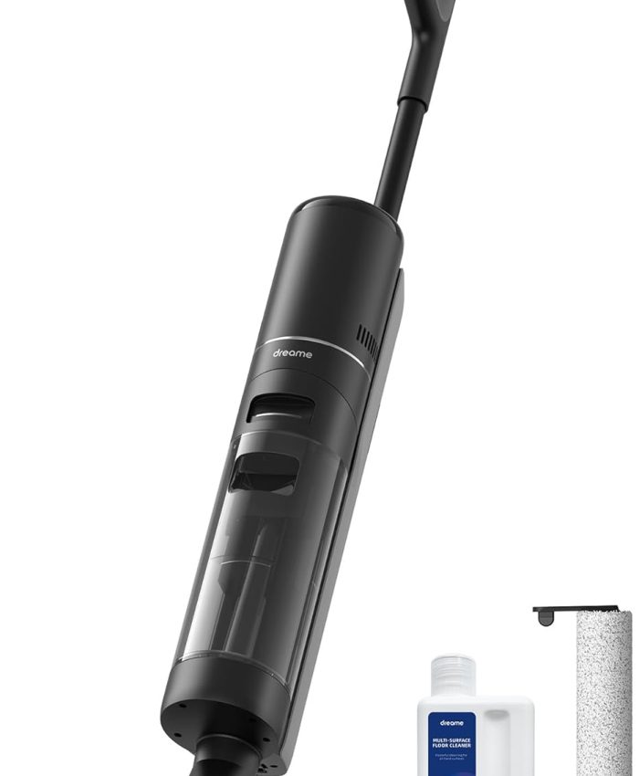dreame H12 Pro Aspirateur Eau et Poussière Intelligent Sec et Humide sans Fil, Séchage àl&rsquo;air Chaud, Nettoyage des Bords, Réservoir Eau 900 ML, Autonomie de 35 Min, Écran LED