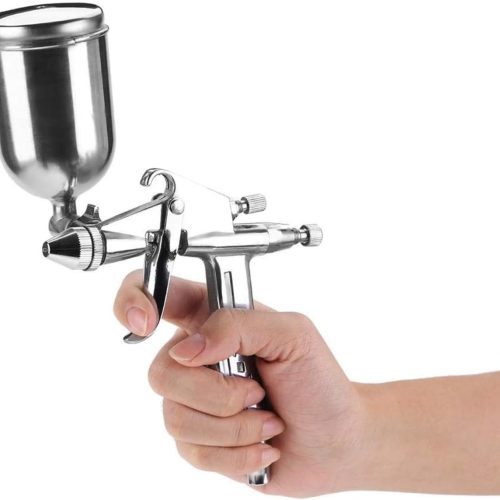 VIFER 125ml Pistolet de Peinture à Gravité, Mini Pistolet de Pulvérisation de Peinture Professionnel avec 0,5 mm Buse Outil de Réparation pour Voiture Meubles Mur